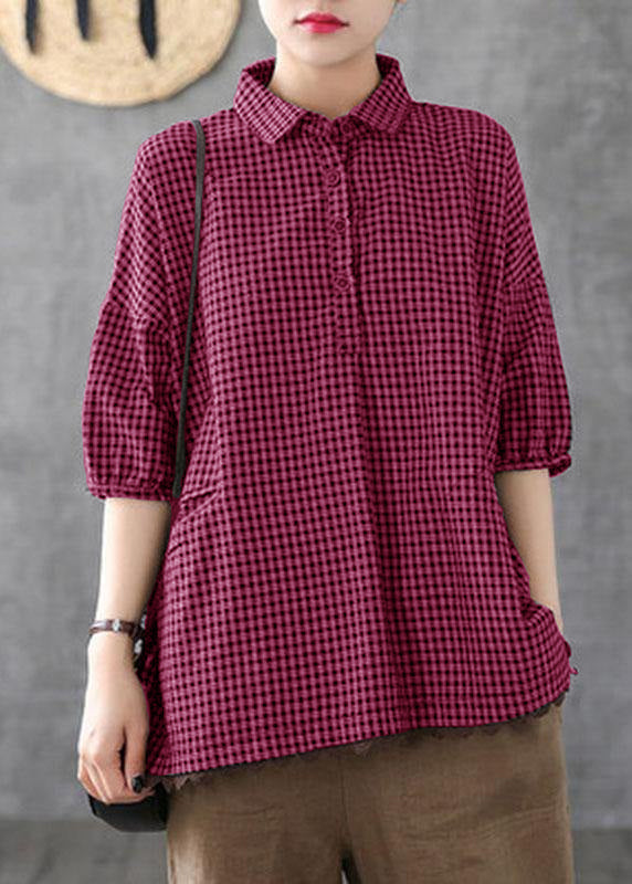 Italien Dark Grey Line Plaid Patchwork Summer Malfweve