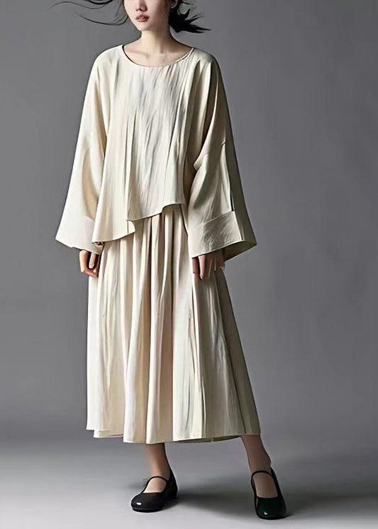 Casual Oversized Asymmetrical Design Linen Two Pieces Set Summer