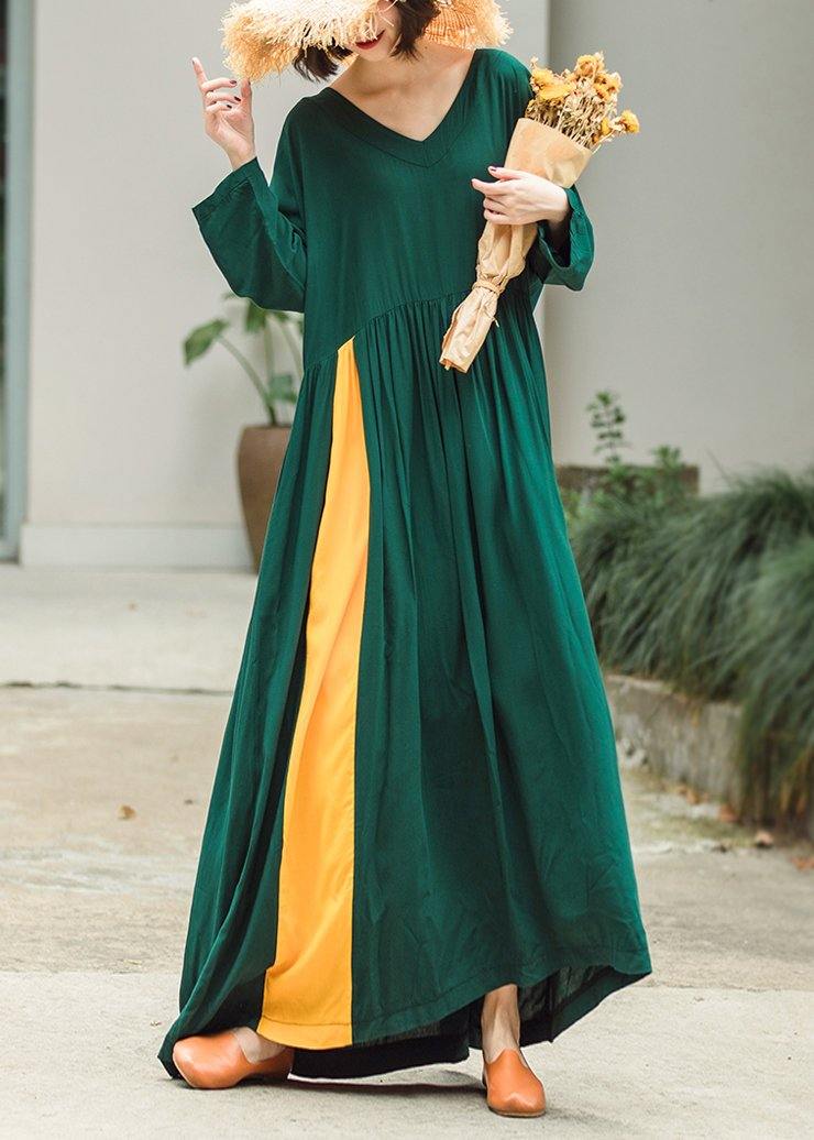 Luxy Green Loose Maxi Dress Caftans