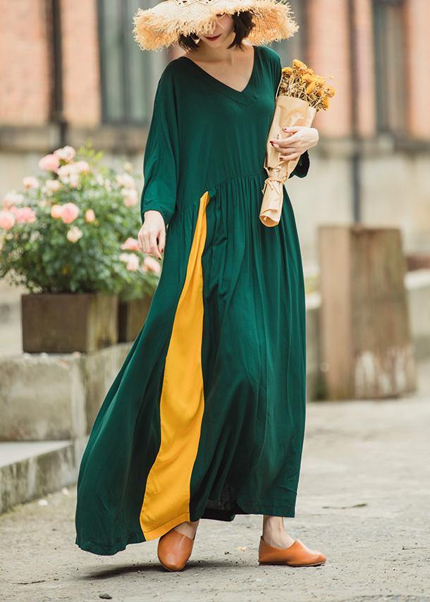 Luxy Green Loose Maxi Dress Caftans