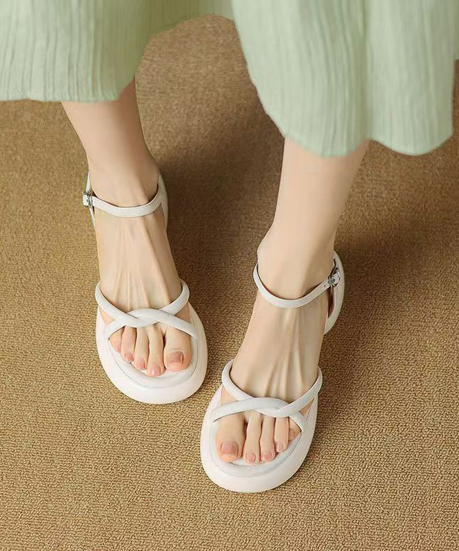 New Chinese Style Green Chunky Heel Sandals Peep Toe