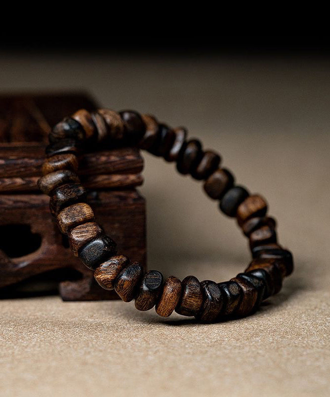 Retro Brown Sandalwood Buddha Beads Bracelet