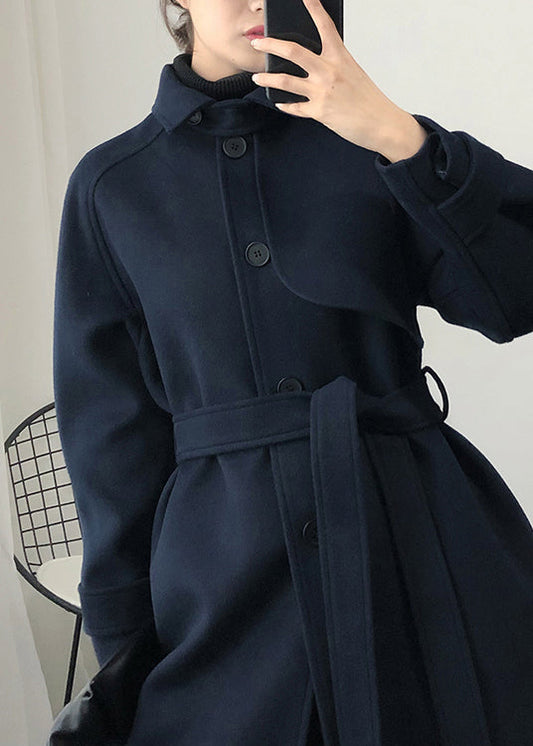 Fashion Trench Trench Coat Trench Coat Spring Navy Tie Take Wool Mabet