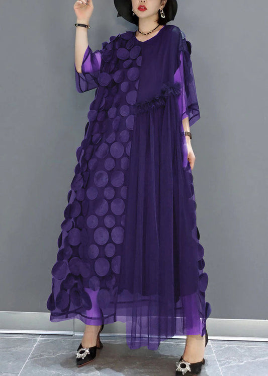 Robes de fête en tulle violet