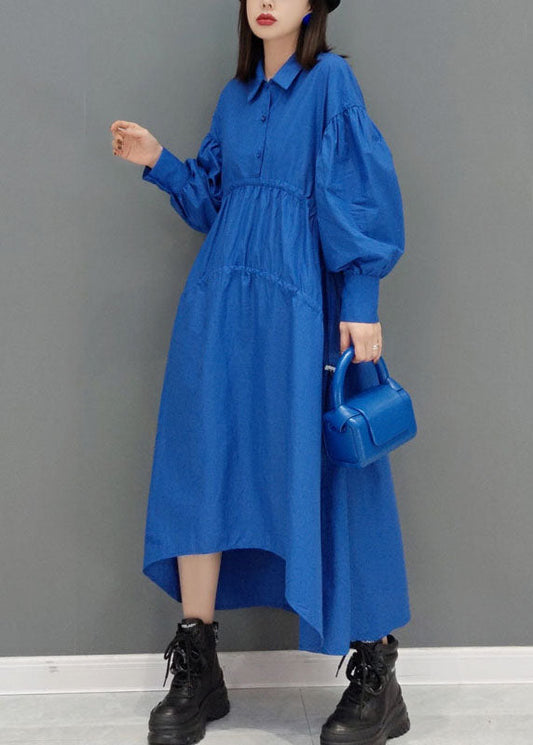 Beau design bleu bas High Design Peter Pan Collier Long Robe Robe Spring