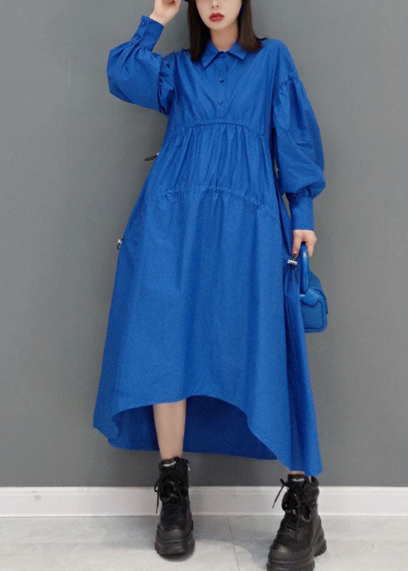 Beau design bleu bas High Design Peter Pan Collier Long Robe Robe Spring