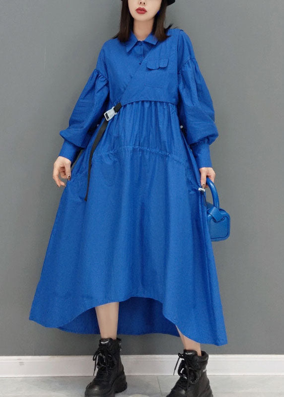 Beau design bleu bas High Design Peter Pan Collier Long Robe Robe Spring