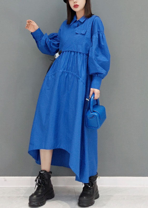 Beau design bleu bas High Design Peter Pan Collier Long Robe Robe Spring