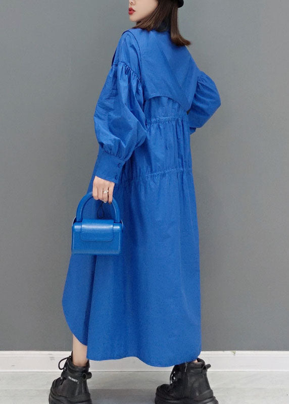 Beau design bleu bas High Design Peter Pan Collier Long Robe Robe Spring