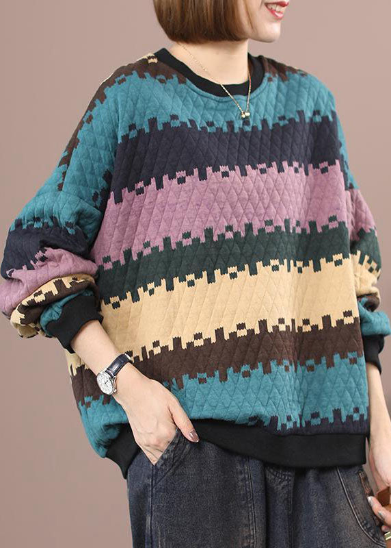 Sweat à rayon Blue O-Leck Striped Sweet Winter