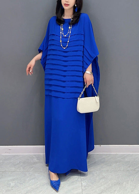 Robe en vrac solide à col blue