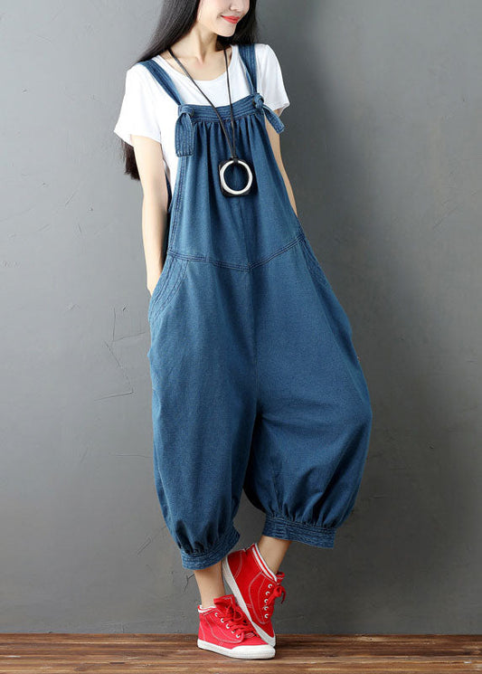 Blue Patchwork Denim Jumps Curchs Pant