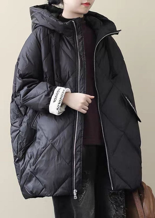 Vestes Boho Black Long Puffer plus taille Hiver Child Cotton Mélanges