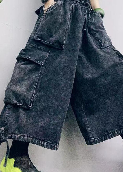 Poches décontractées de pantalons en jean