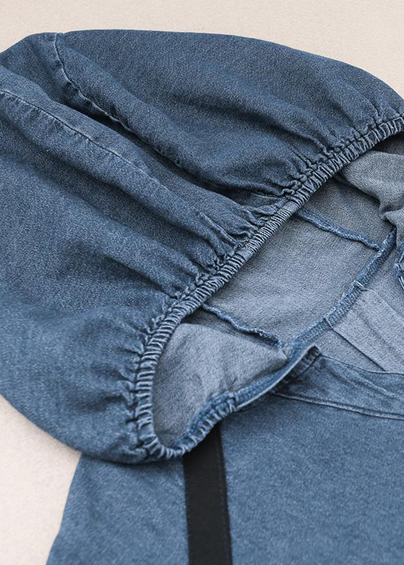 Haut à capuche brodé et pantalon chic de Denim Bleu et pantalon