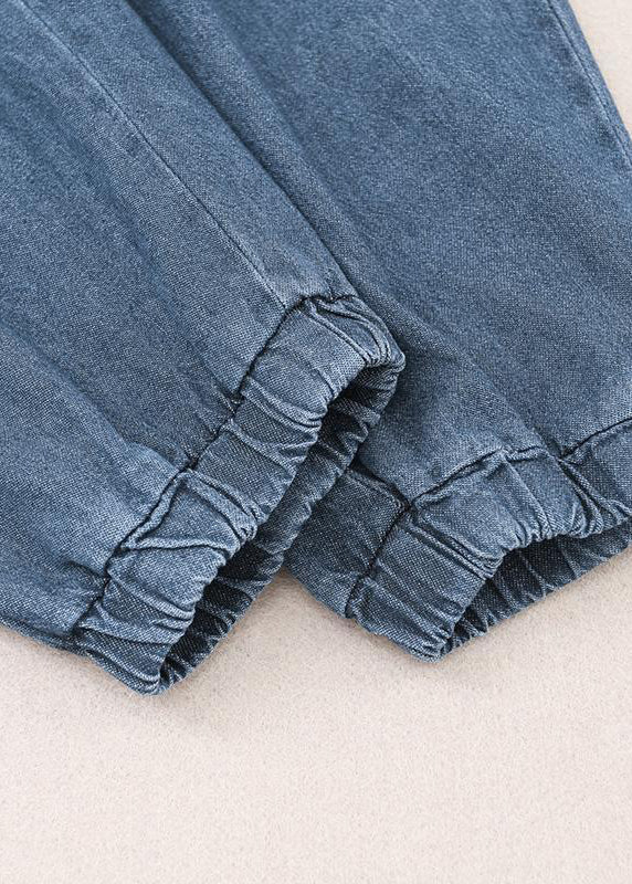 Haut à capuche brodé et pantalon chic de Denim Bleu et pantalon