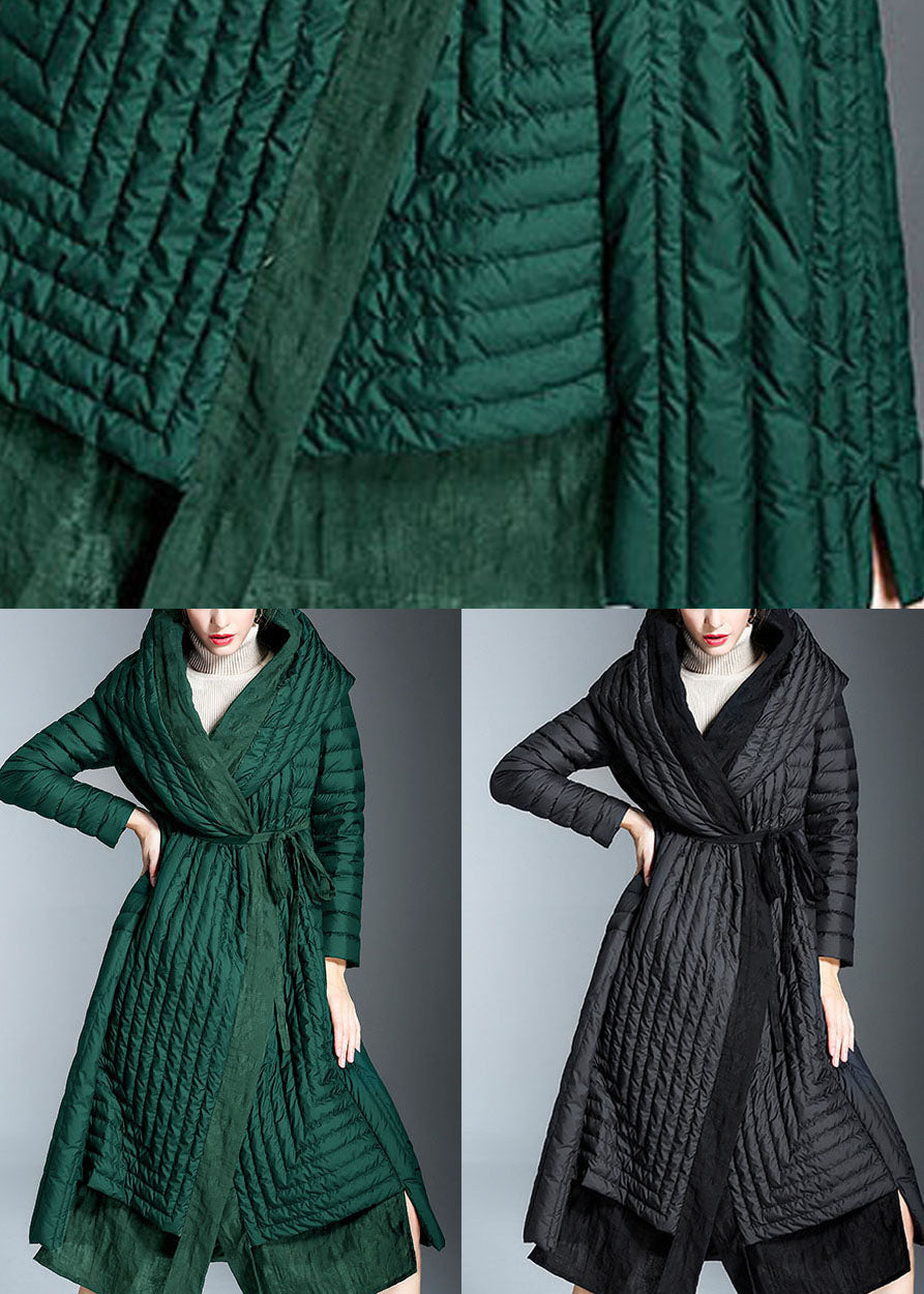 Chic Green Pockets Imprimer le canard d'hiver