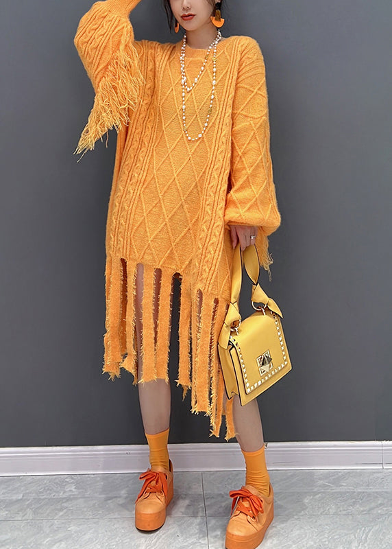 Chic Jaune O-cou glott tassel