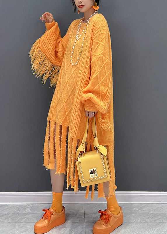 Chic Jaune O-cou glott tassel