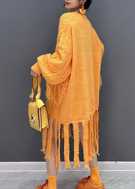 Chic Jaune O-cou glott tassel