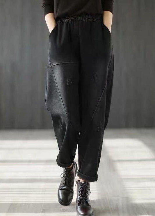 Patchwork élastique noir chic