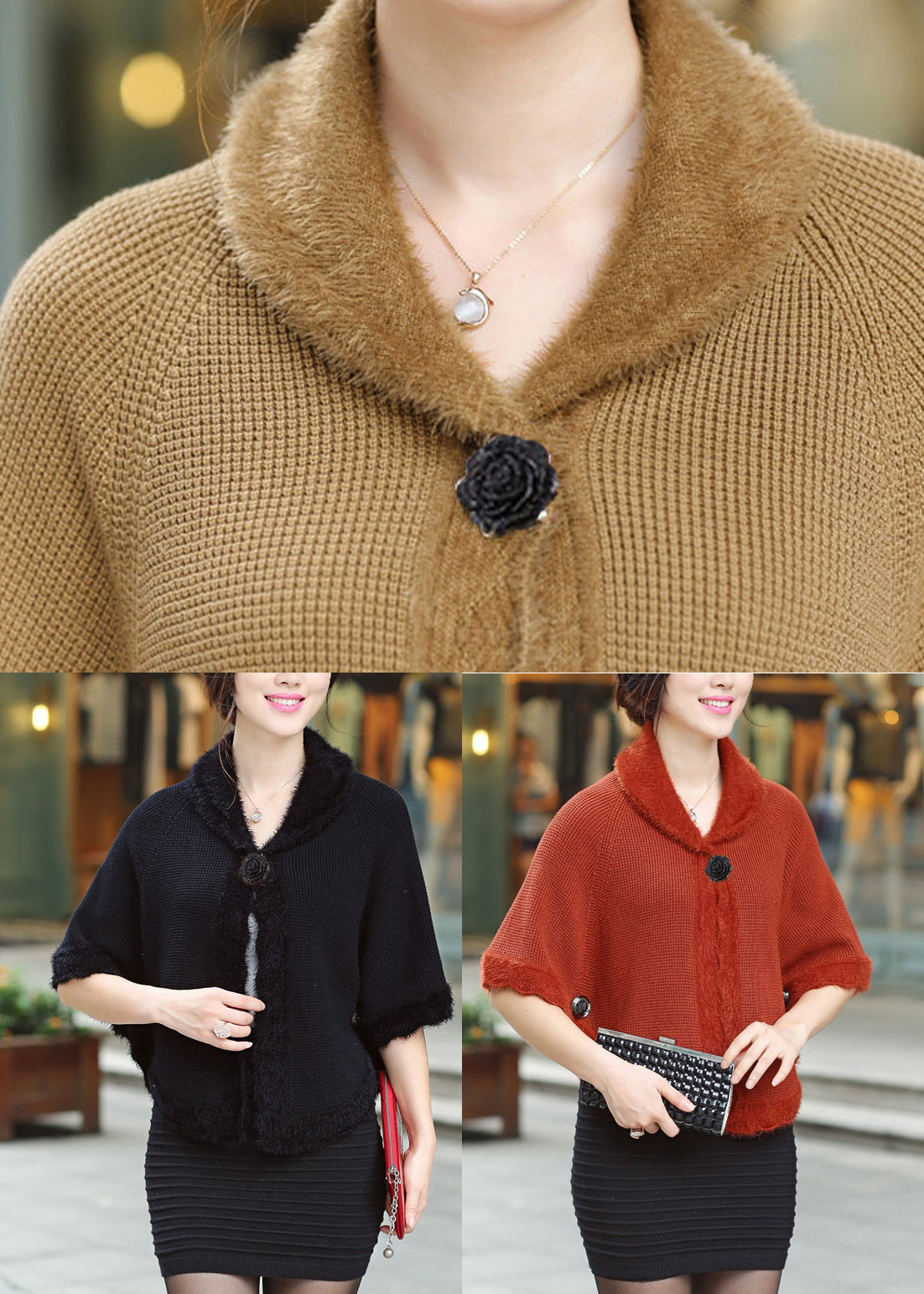 Elegant Camel Peter Pan Collar Treen Cardigan Fall