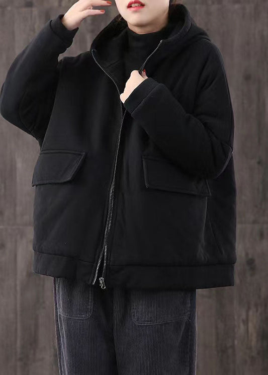 Elegant Casual Winter Jacket Patchwork Coats Red Short Hooded Overcoat