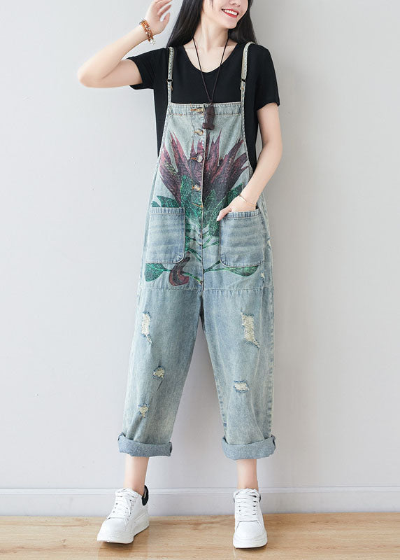 Fine Patchwork Poches Print Print Denim Jumps Cuit Summer