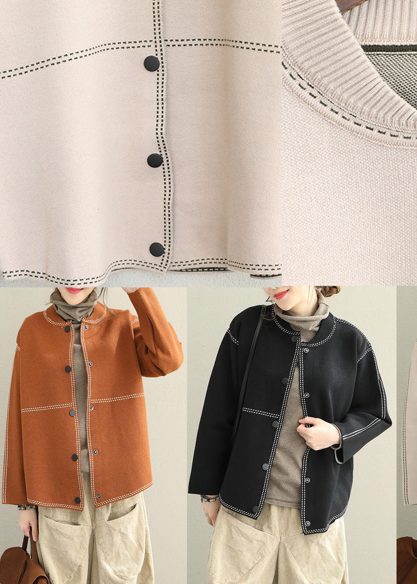 Fine bouton en vrac manteau de chair femmes hauts décontractés