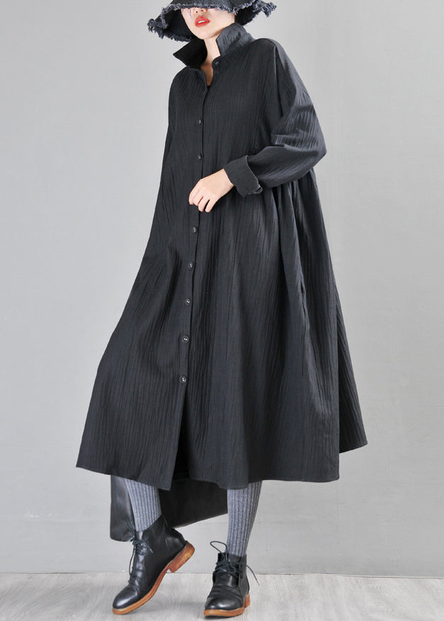 Trench Coats Black Peter Pan Black Fit.