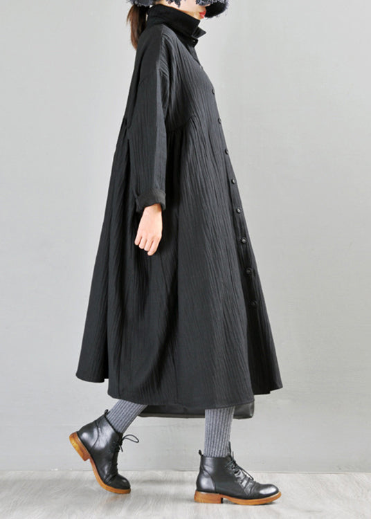 Trench Coats Black Peter Pan Black Fit.