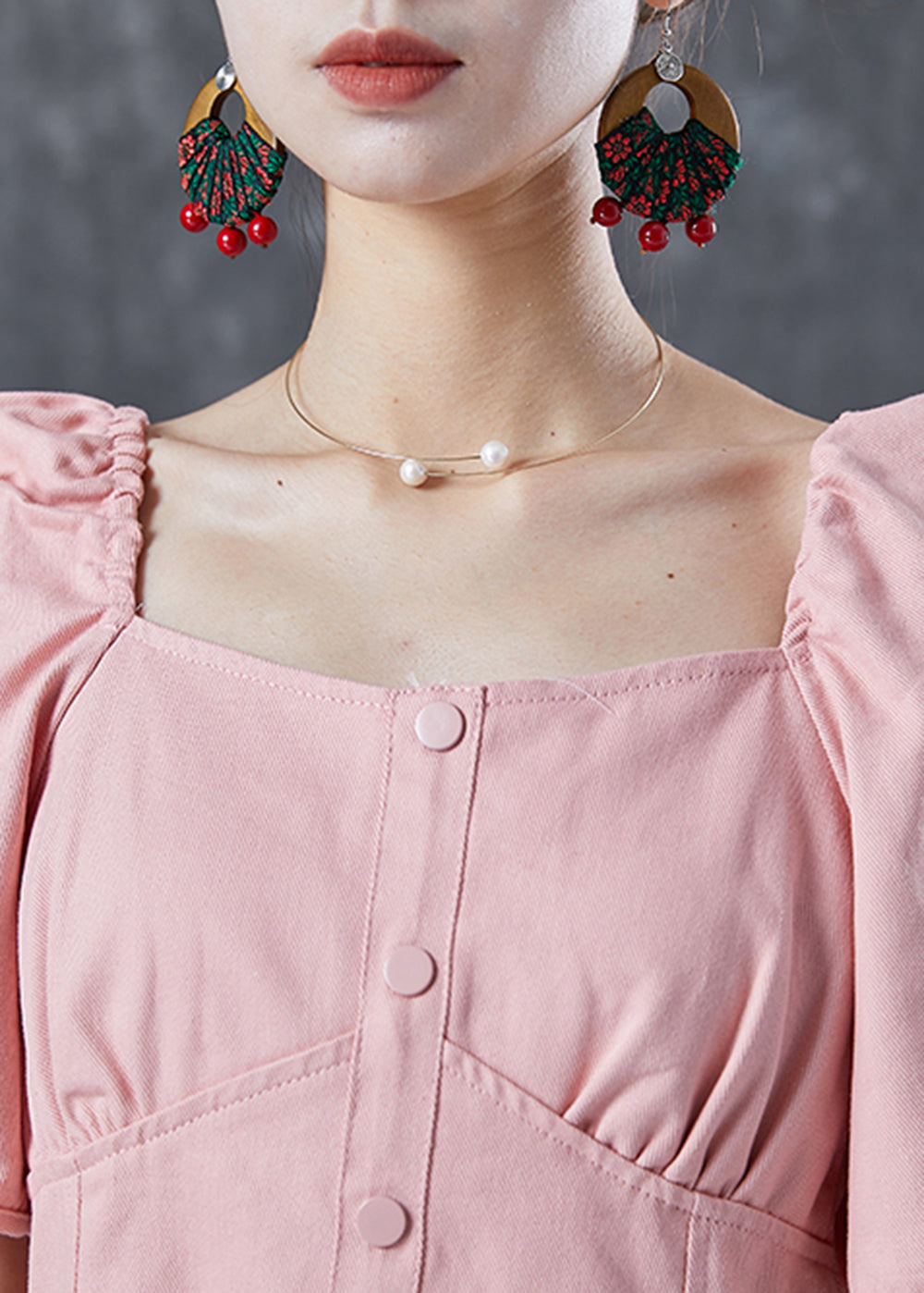 Collier rose français bustier top top denim robes midres été