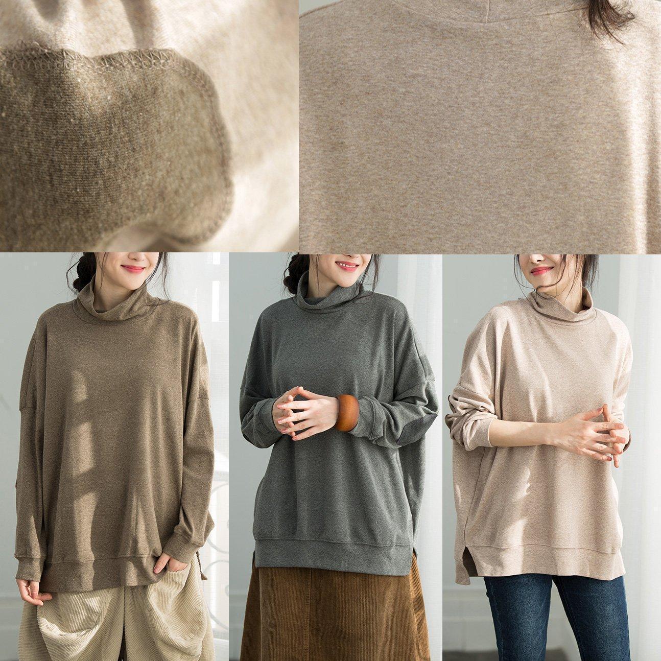 SIDE FRANTING OUVERT TUNIQUE PATON PLUS TIME Photographie Khaki Tunique Shirt