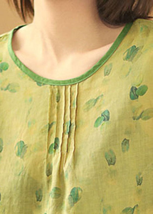 Green à main le collier vert rincet teinté de teinture imprimé Blouse de chemisier Blouse Bracelet Sleeve