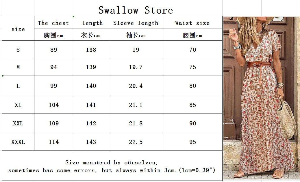 Summer Beach Maxi Dress Women Floral Print Boho Long Dress Casual V-Neck Split Sexy Party Dress Robe Femme - SooLinen