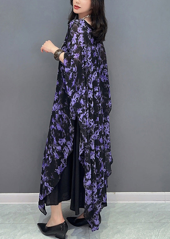 Robe maxi pour imprimé en temps pourpre en liberté pourpre