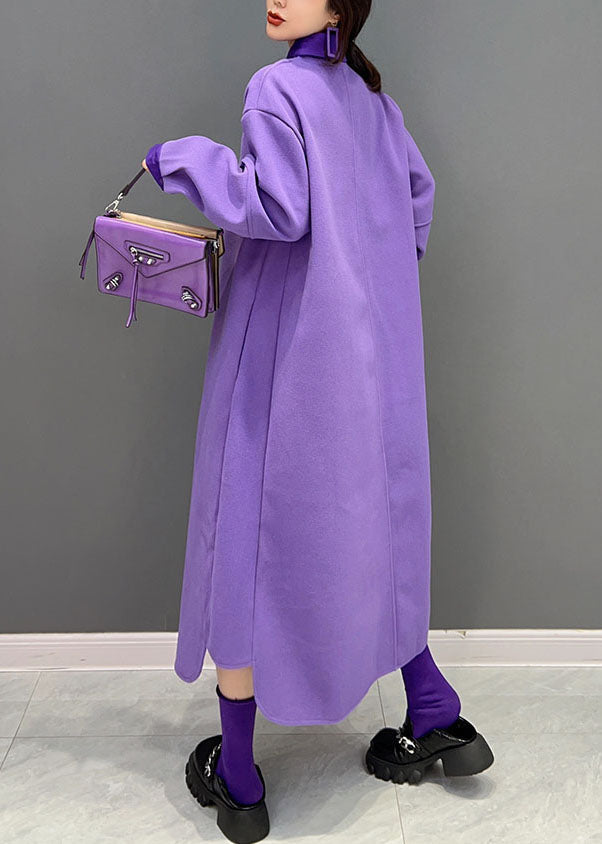 Purple Purple Peter Pan Collier Coton Robes solides Spring