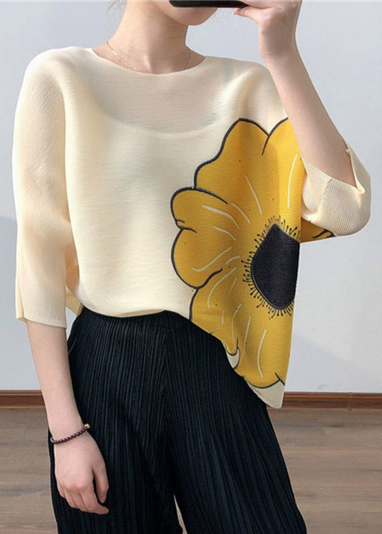 Sleeve Batwing à pondérations en jaune lâche