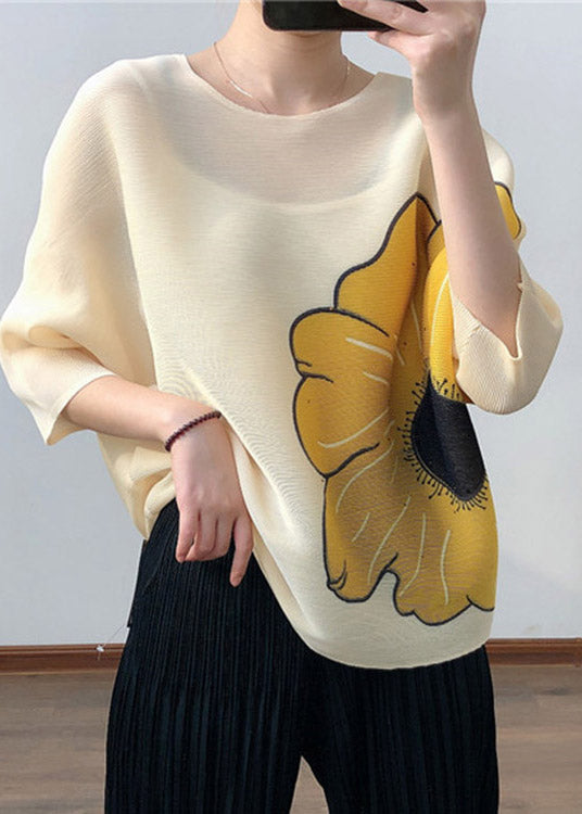 Sleeve Batwing à pondérations en jaune lâche