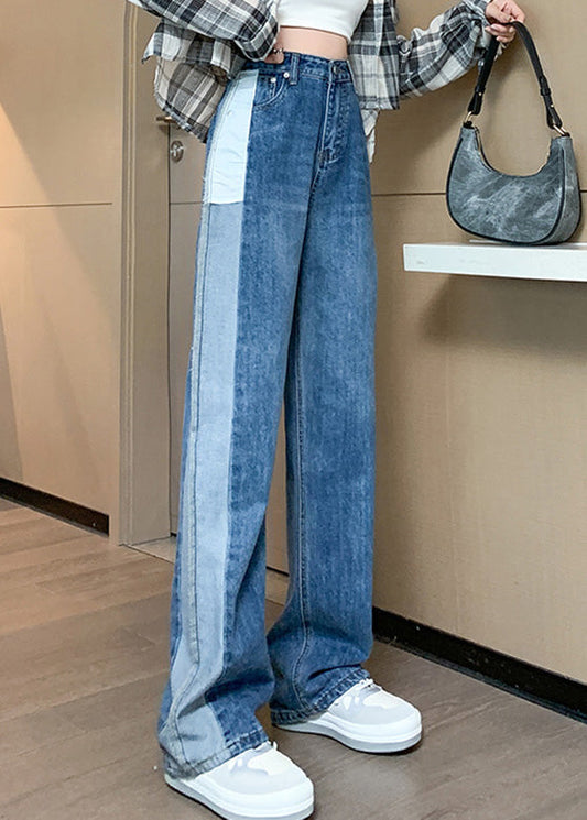 Pantalon de la taille haute de la taille haute moderne en jean