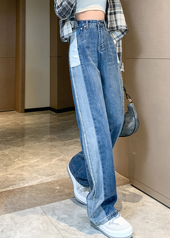 Pantalon de la taille haute de la taille haute moderne en jean