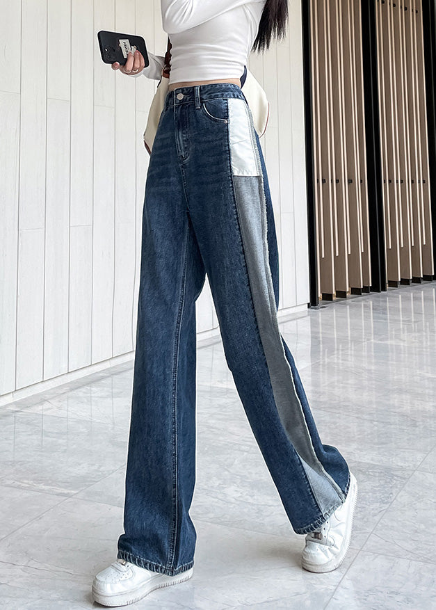 Pantalon de la taille haute de la taille haute moderne en jean