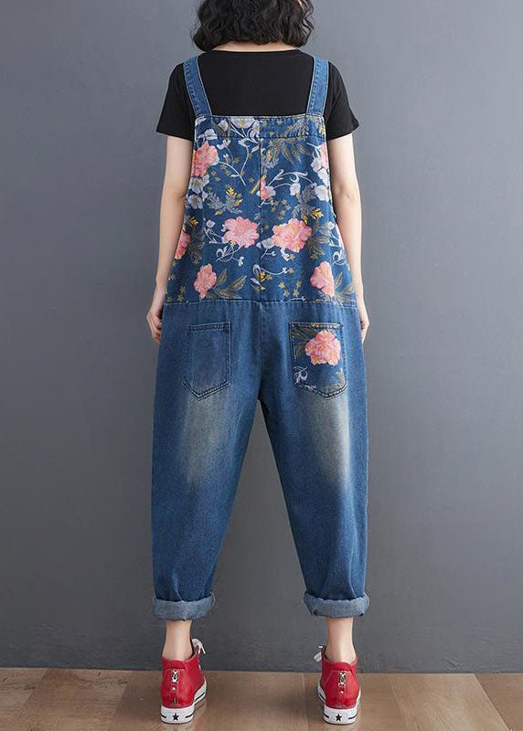 Patchwork Blue Patchwork moderne Denim Saut-salons droits de combinaison