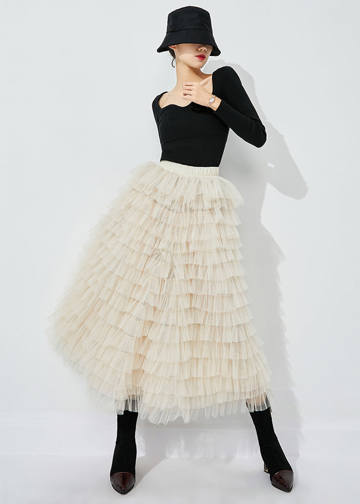 Taille blanche moderne jupe de vacances en tulle