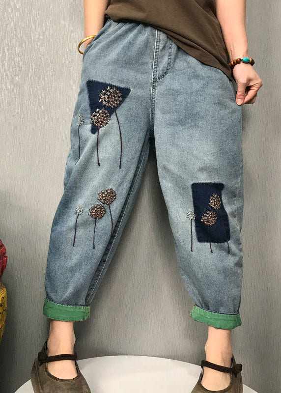 Pantalon de denim Harem Blue Blue Organic Spring