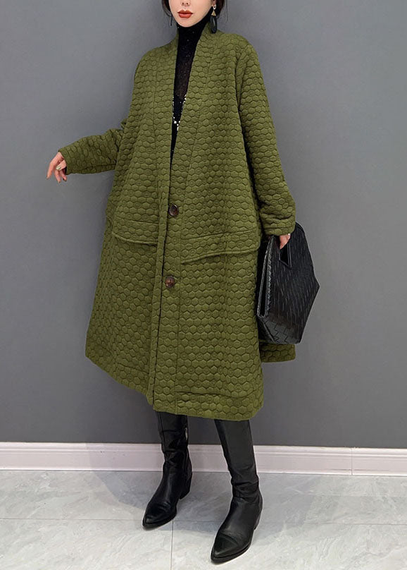 Taille plus taille V Green V Coton rempli de coton exra grand trench-coat Hiver