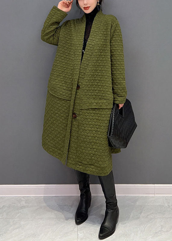 Taille plus taille V Green V Coton rempli de coton exra grand trench-coat Hiver