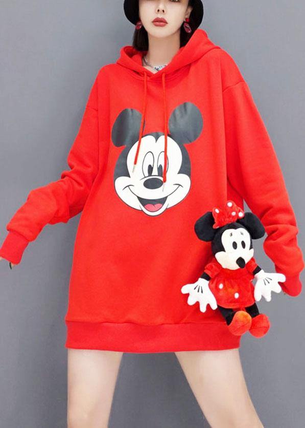 2021 Christmas Red Fashion Loose Fall Sweatshirt Street Wear - SooLinen