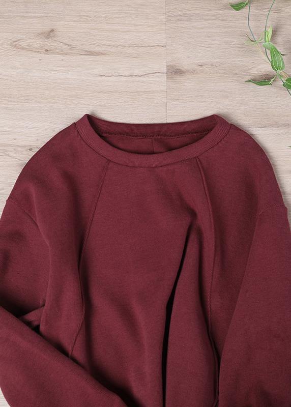 Street Wine Red Top Quality Sweatshirt - SooLinen