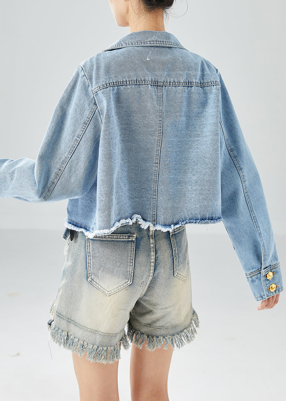 Femmes Blue surdimensionnées POCHETS COTTON DENIM CHEAUX